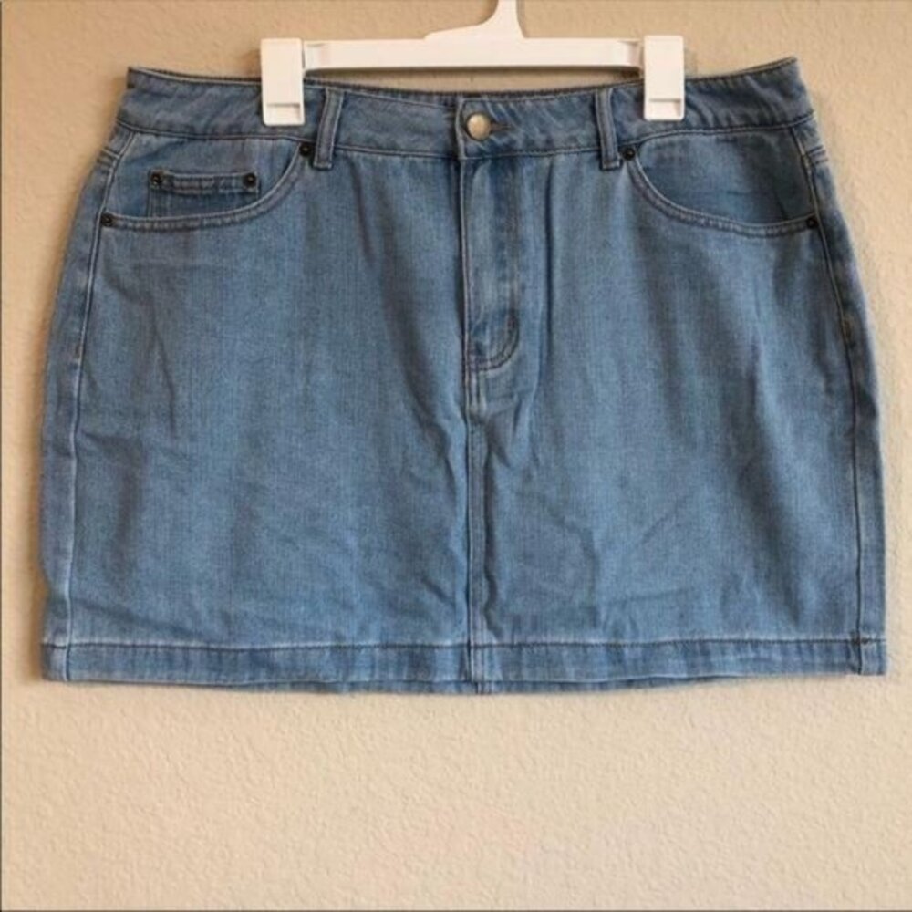 Forever 21 Jean Skirt Plus Size Mini NWT